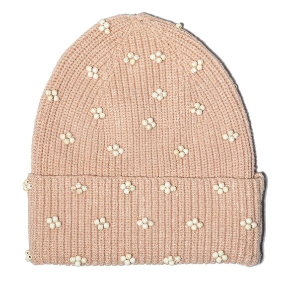 Lele Sadoughi Pearl Cluster Beanie & Fingerless Glove Bundle - Nectar - NWT - Picture 8 of 9